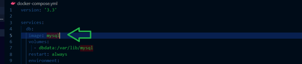 Docker .yml file MySQL without version number
