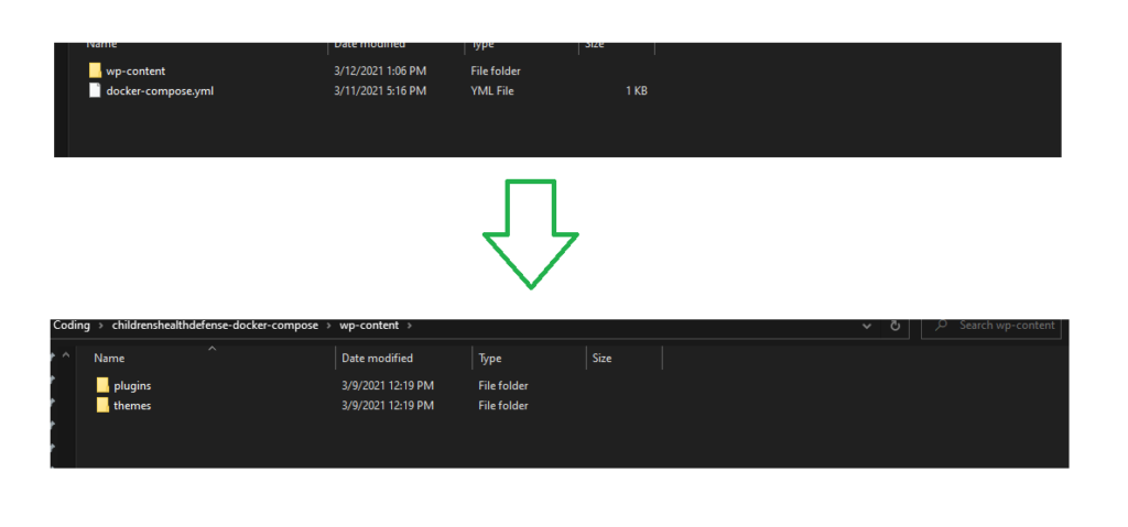 File structure wp-content.