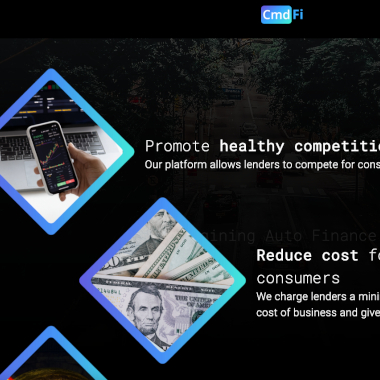 CommandFi homepage screenshot