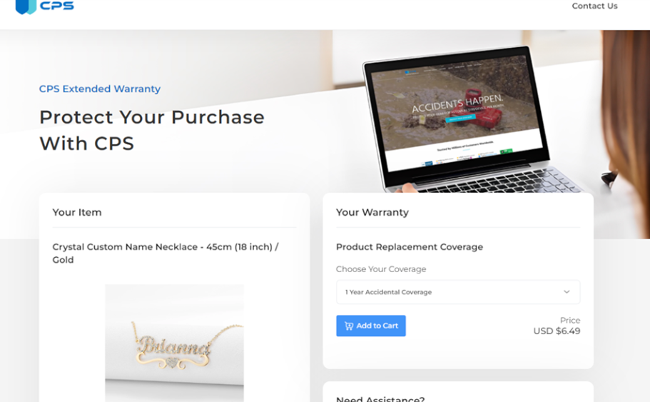Customer Buy Page landing page screenshot