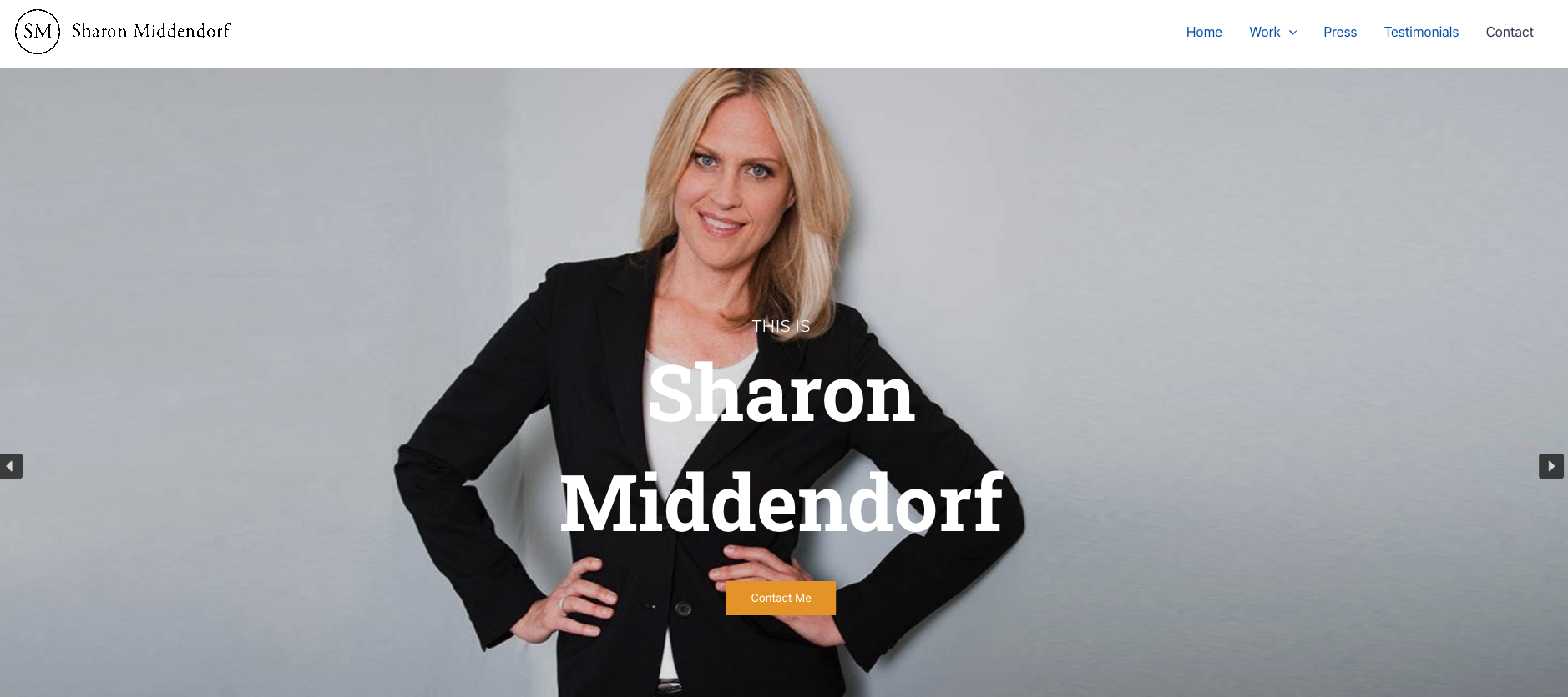 Screenshot 2026-01-20 at 11.46.35 AM Sharon Middendorf portfolio homepage screenshot.